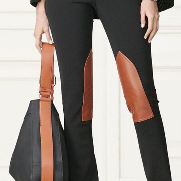 NEW, Polo Ralph Lauren Navy Riding Leggings Leather Patches - Picture 7 of 7